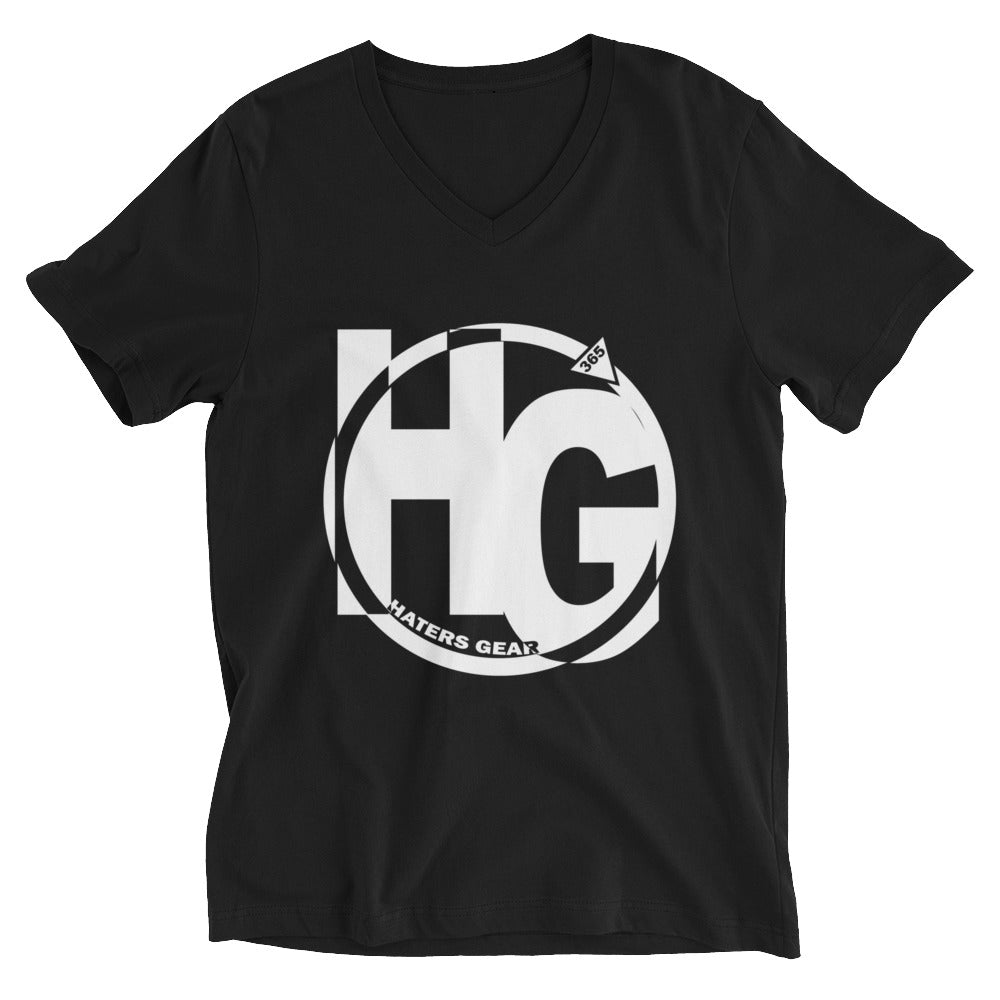 HG365 Unisex Short Sleeve V-Neck Jersey Tee with Tear Away Label
